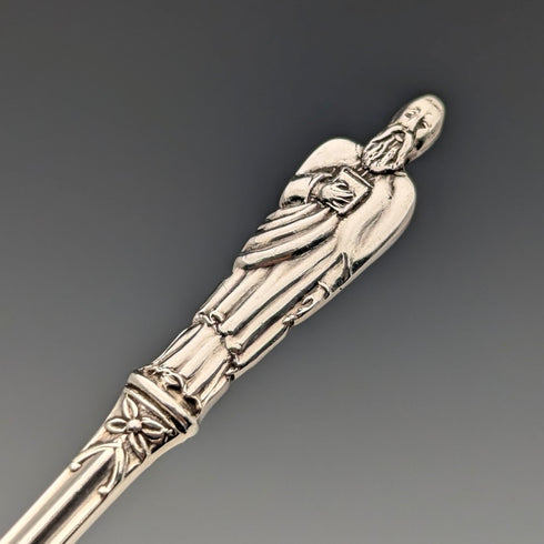 1912年 英国アンティーク 純銀製ティースプーン6本&シュガートングセット ケース入り Atkin Brothers